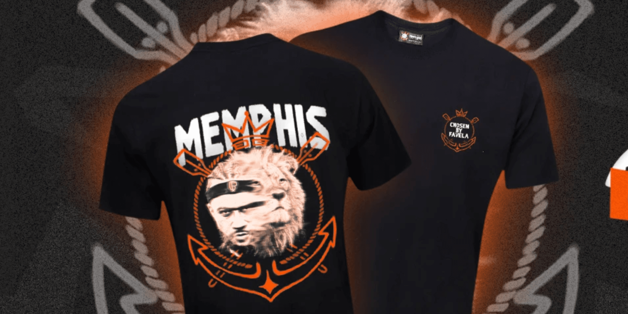 Corinthians lança camiseta "Chosen by Favela" e linha de produtos de Memphis Depay após a renovação.