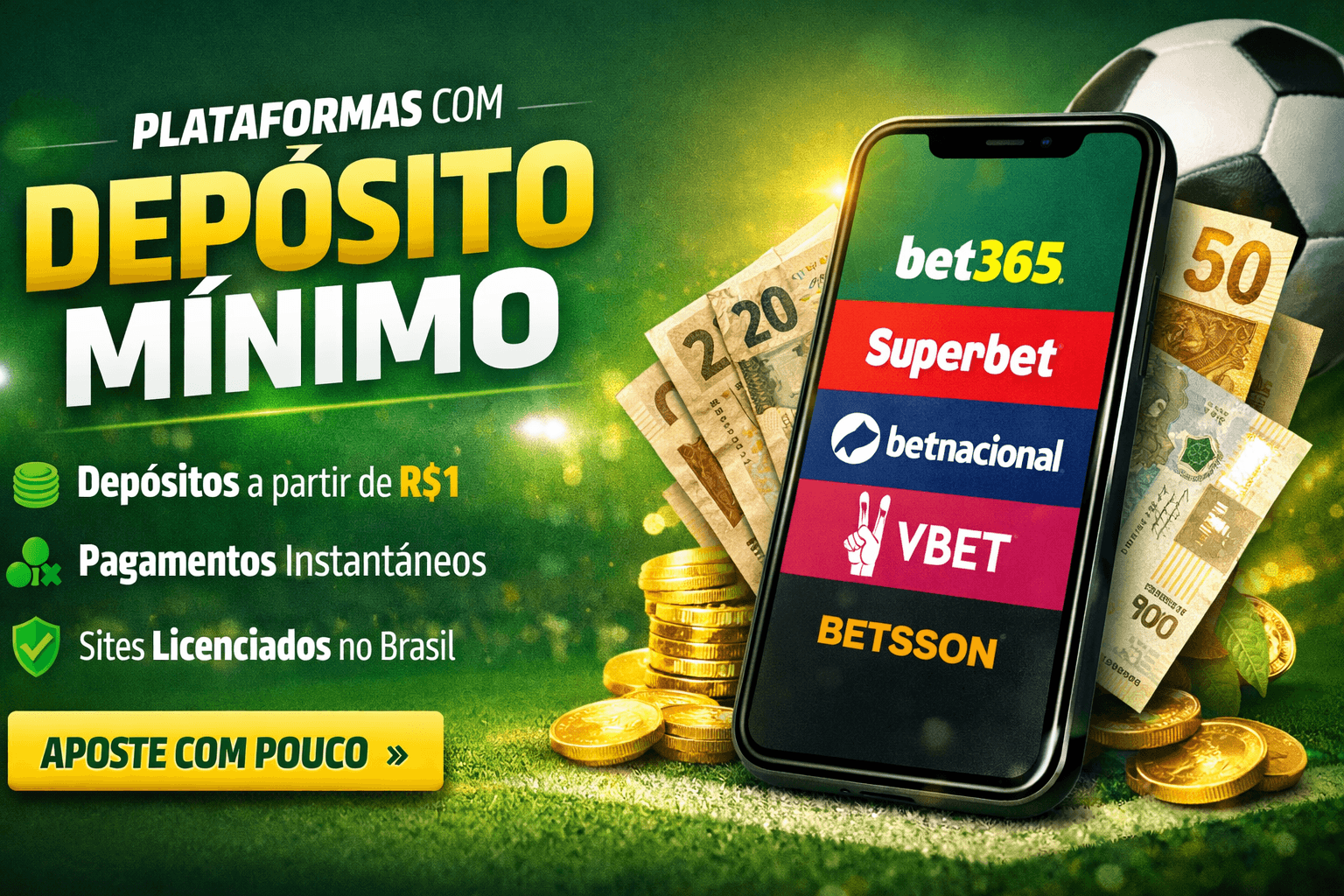 Plataformas com Depósito Mínimo: Melhores Sites para Apostar em 2026